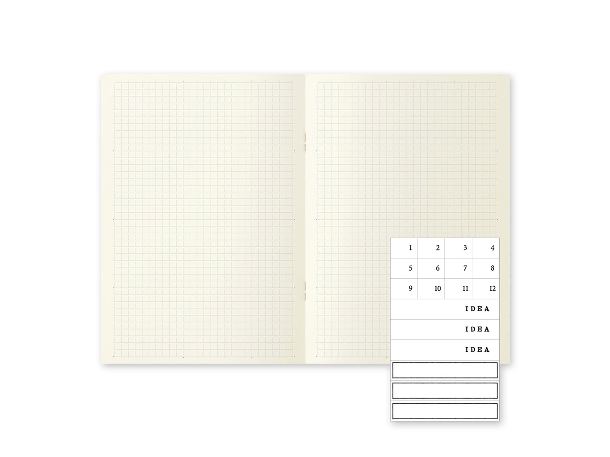 Midori MD Notebook Light A5 Grid Set of 3