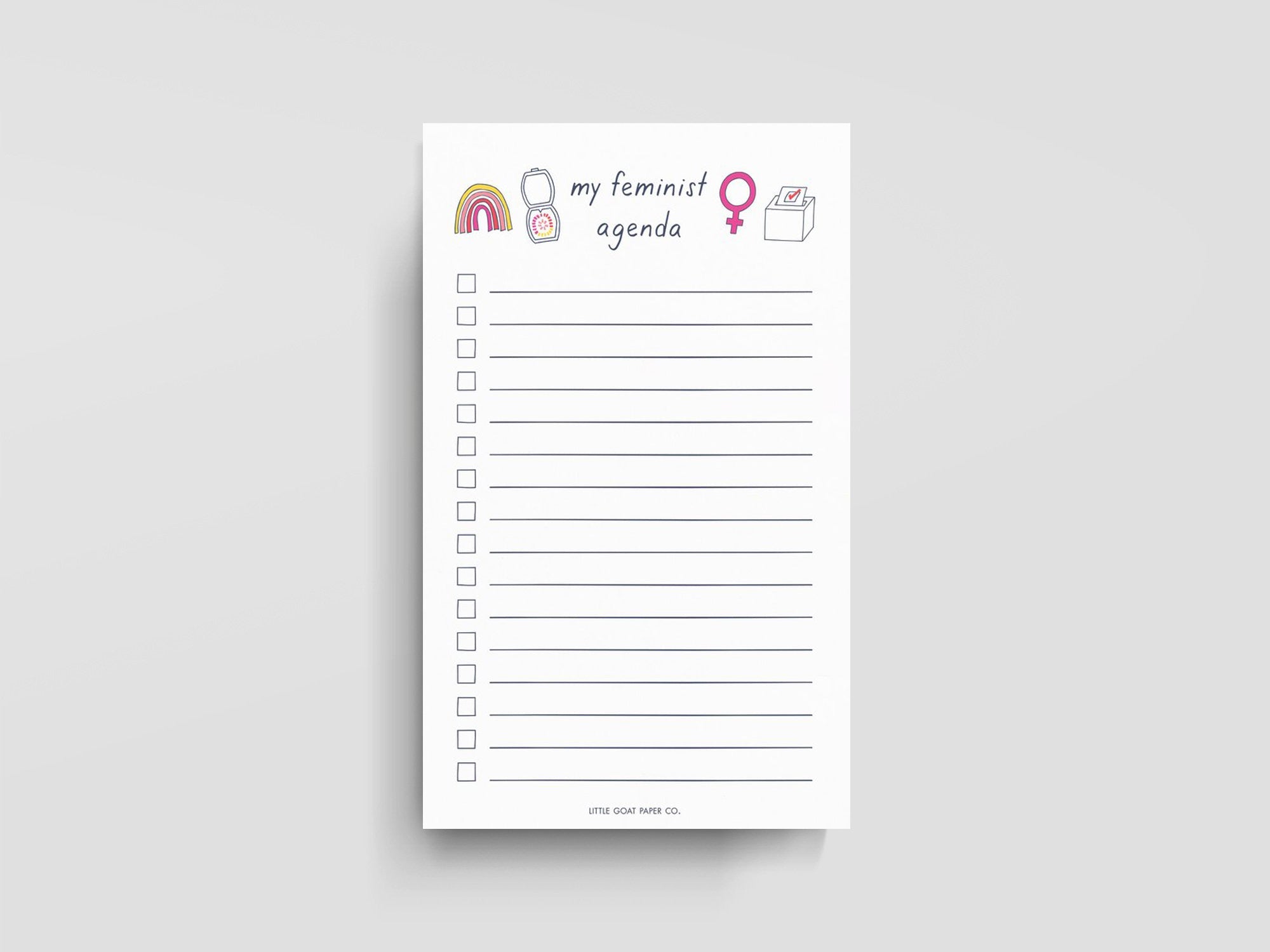 My Feminist Agenda Notepad