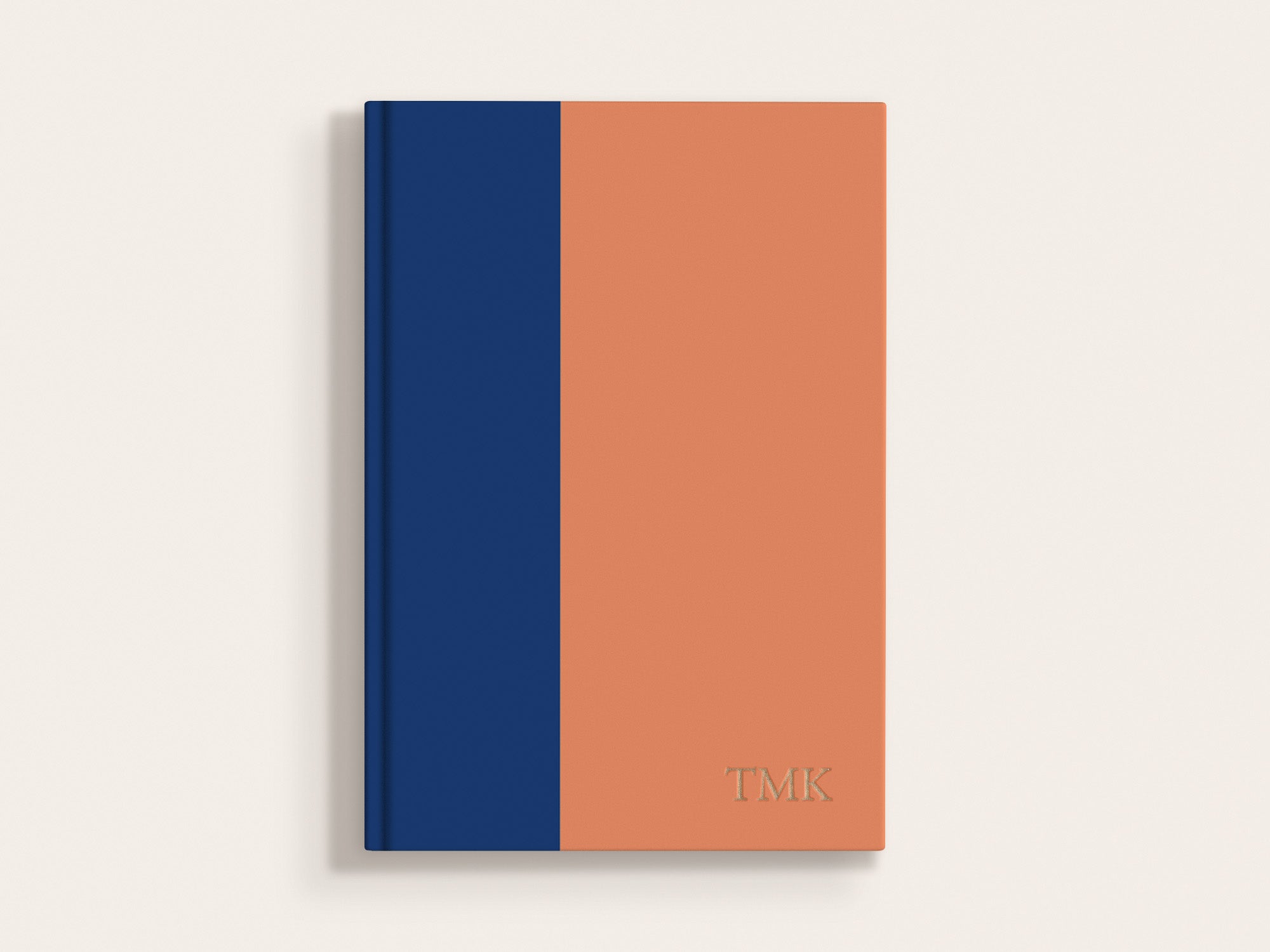 The Cutting Edge Color Block Notebook - Cobalt + Peach