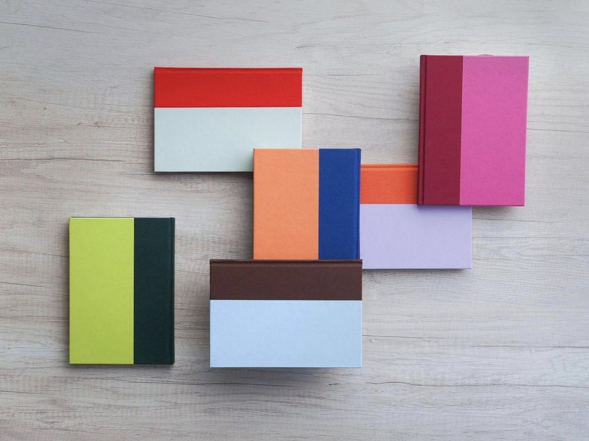The Cutting Edge Color Block Notebook - Raspberry + Fuchsia