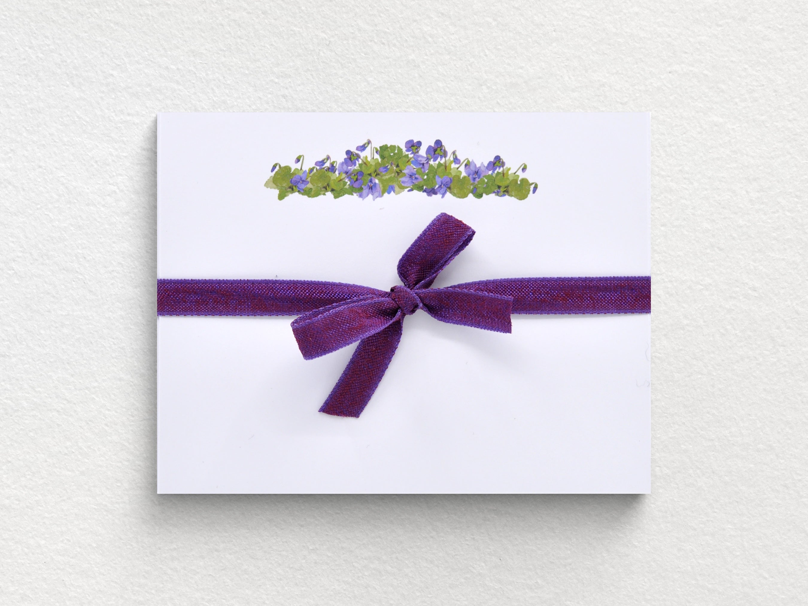 Violet Bouquet Flat Notecards Set of 10