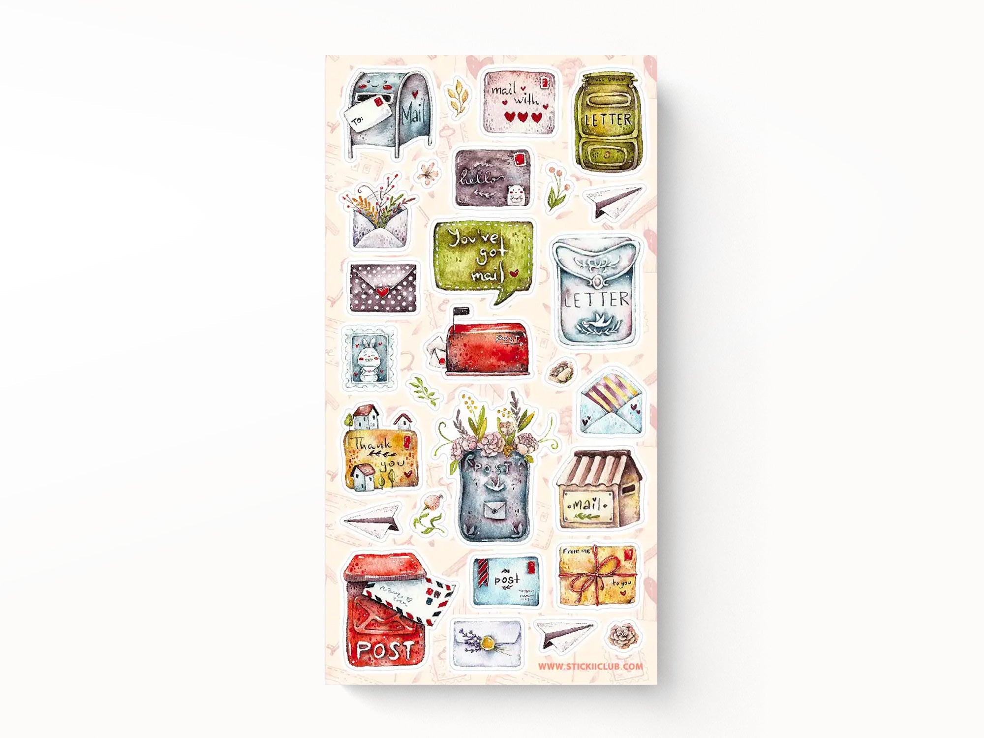 Watercolor Letters Sticker Sheet