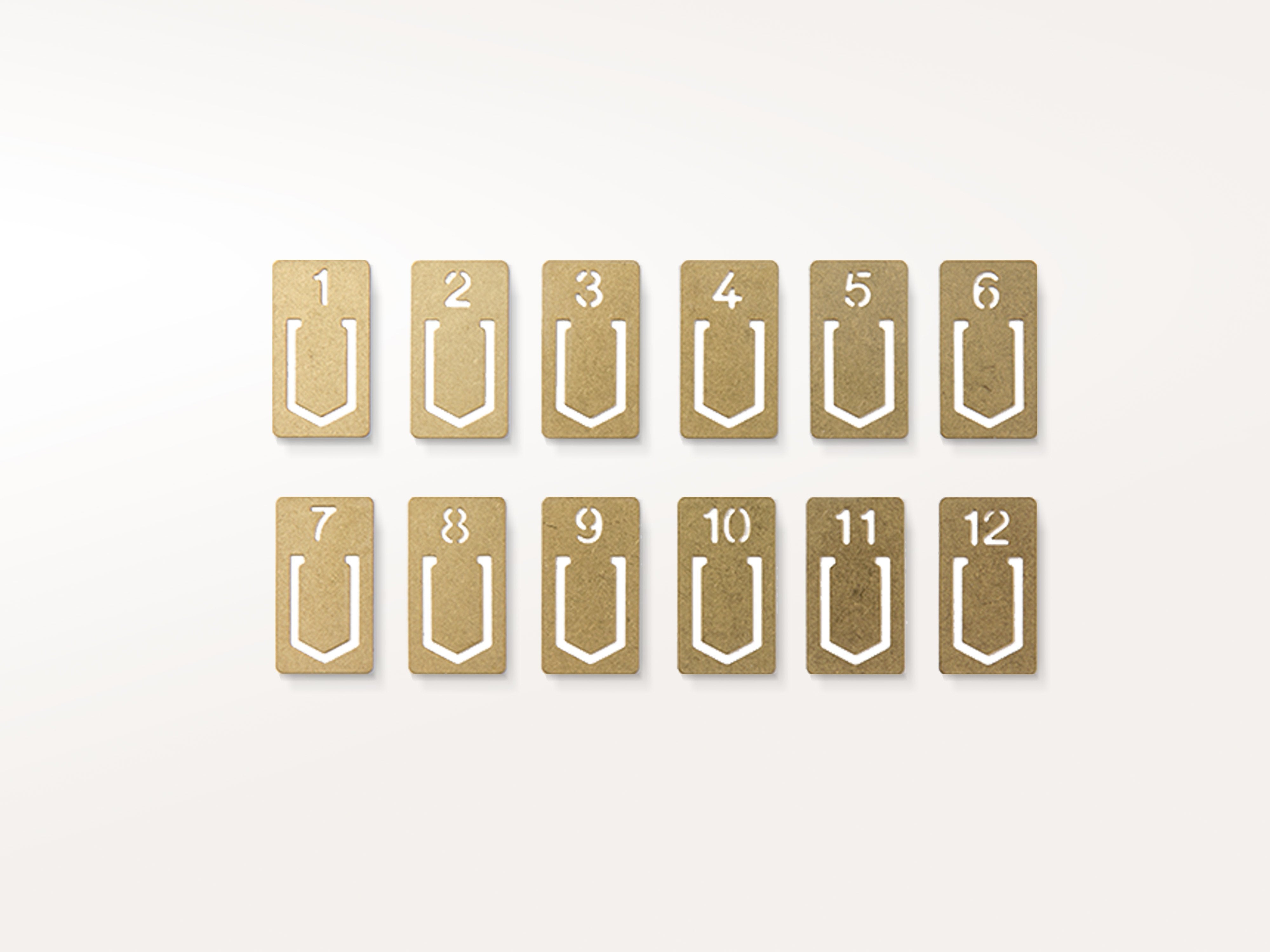 Brass Number Clips