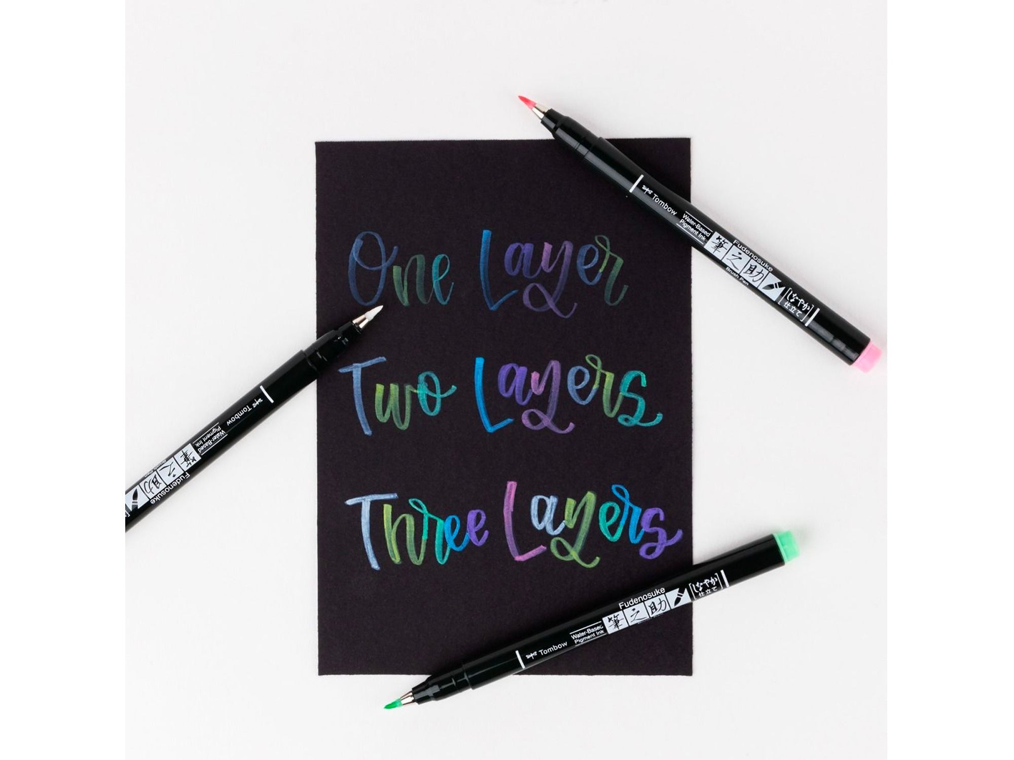 Fudenosuke Pastel Calligraphy Brush Pens 6-Pack