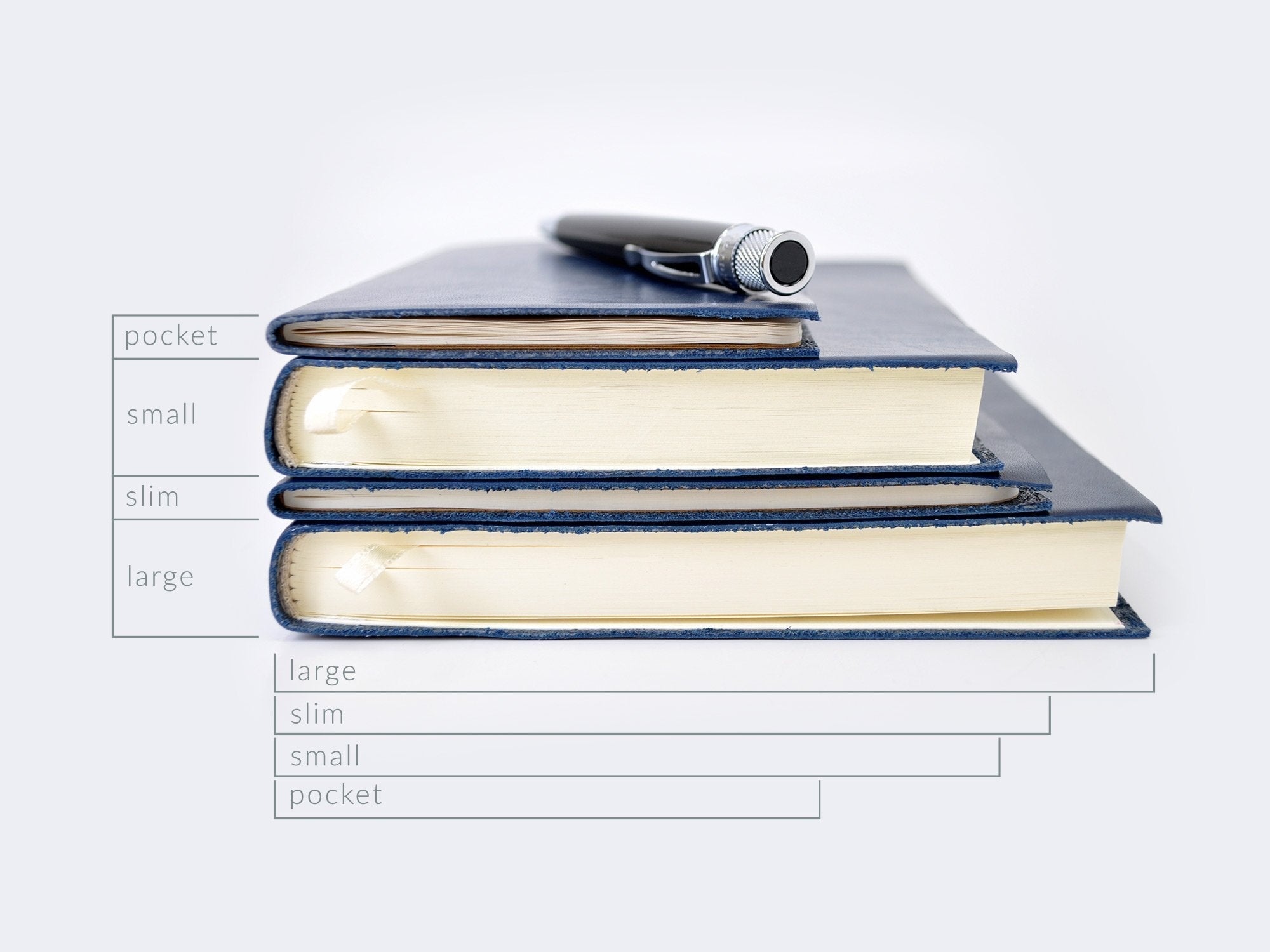 Manhattan Navy Blue Leather Journal