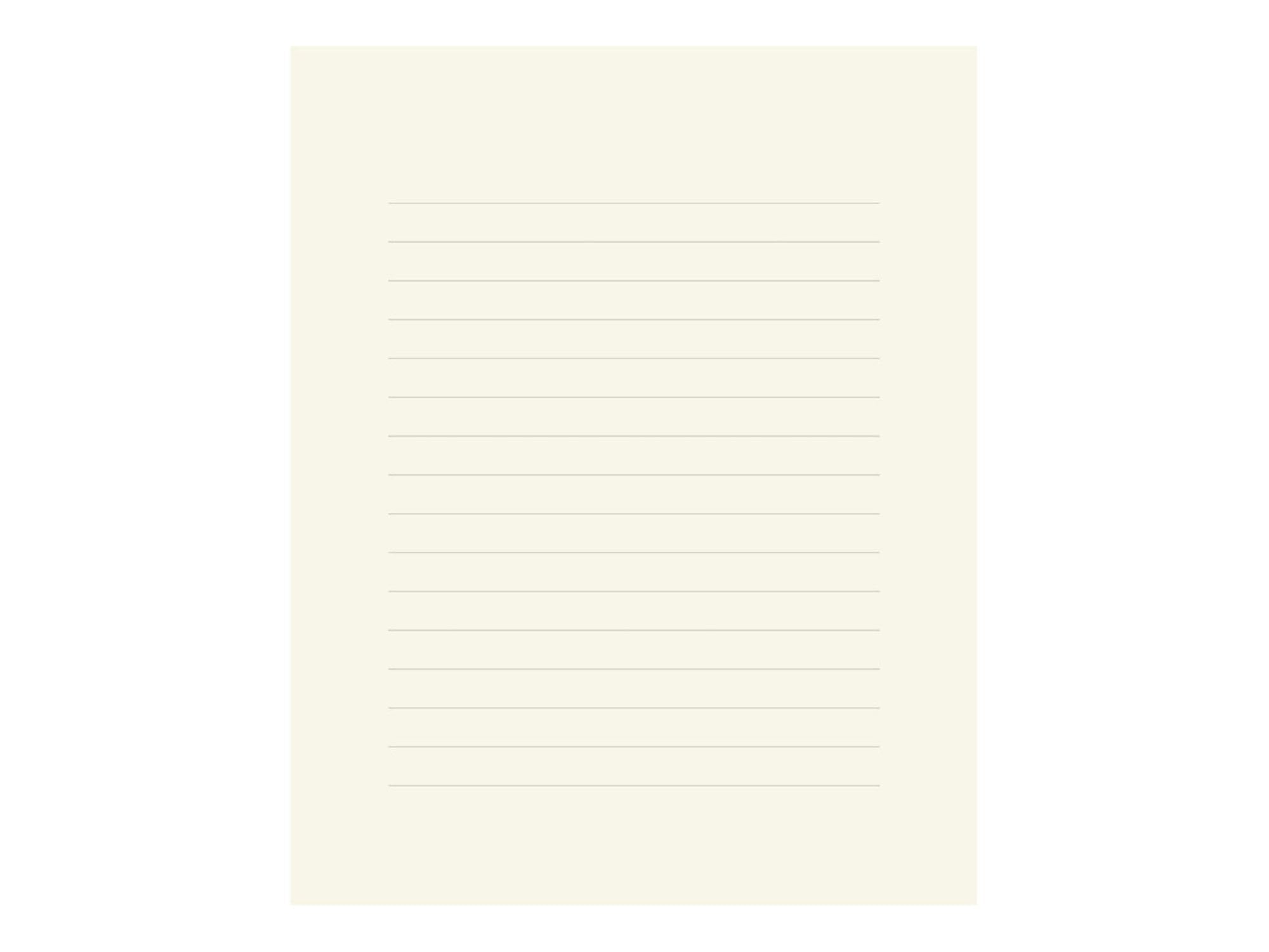 Midori MD Letter Pad Cotton Horizontal Ruled