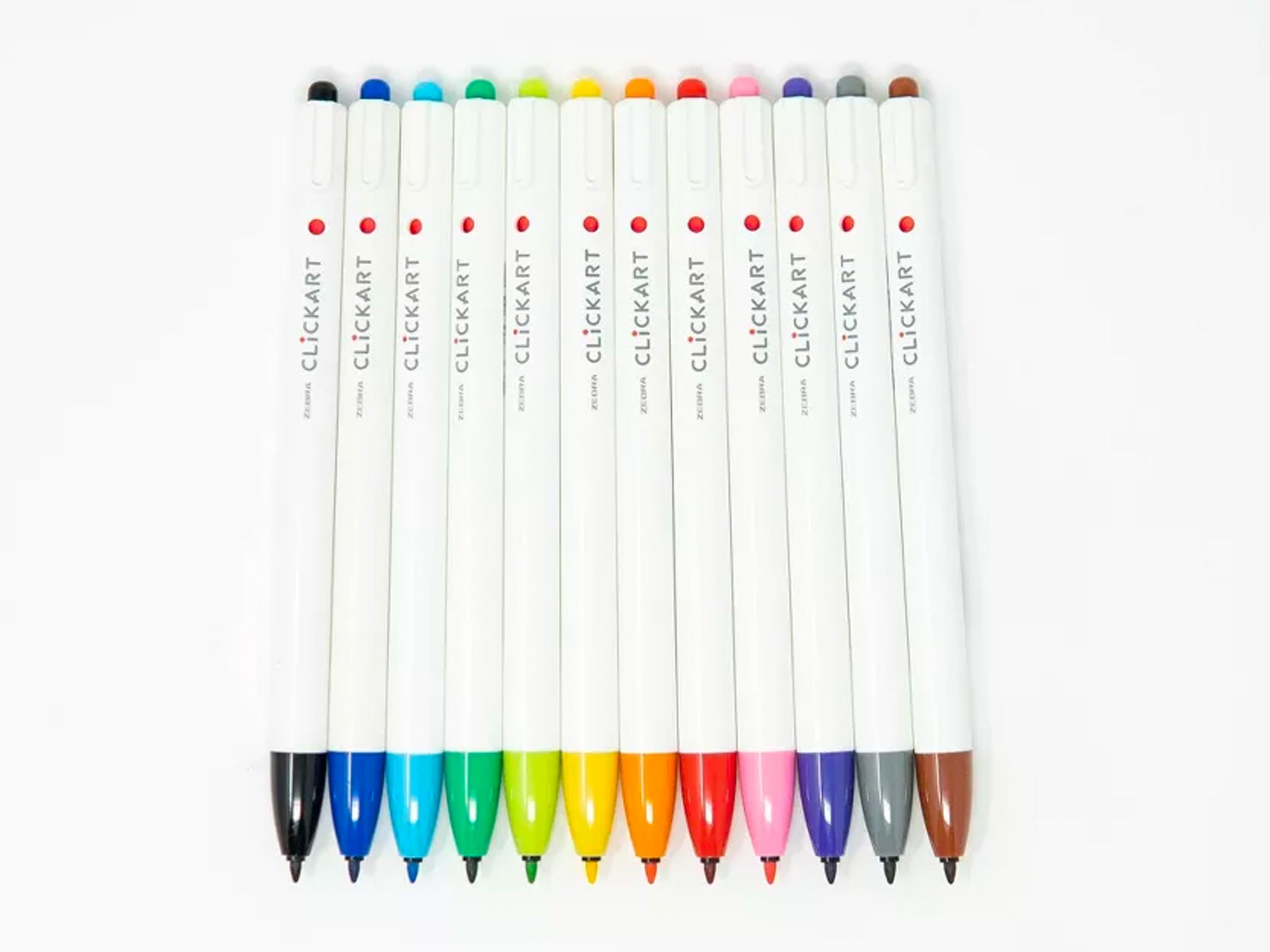Zebra ClickArt Retractable Marker Pens Set of 12 - Standard